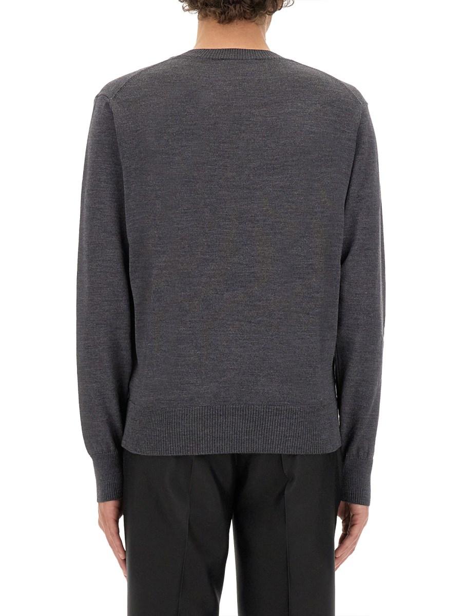 AMI PARIS MAGLIA CON LOGO IN LANA