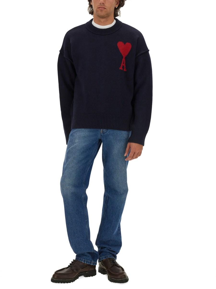 AMI PARIS MAGLIA CON RICAMO LOGO