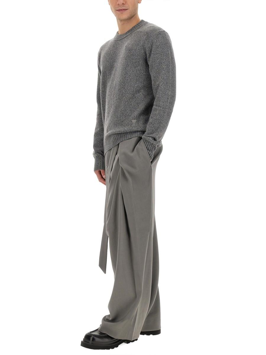 AMI PARIS MAGLIA IN CASHMERE CON LOGO