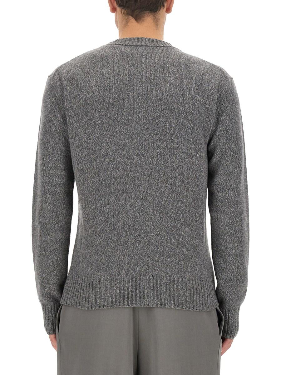 AMI PARIS MAGLIA IN CASHMERE CON LOGO