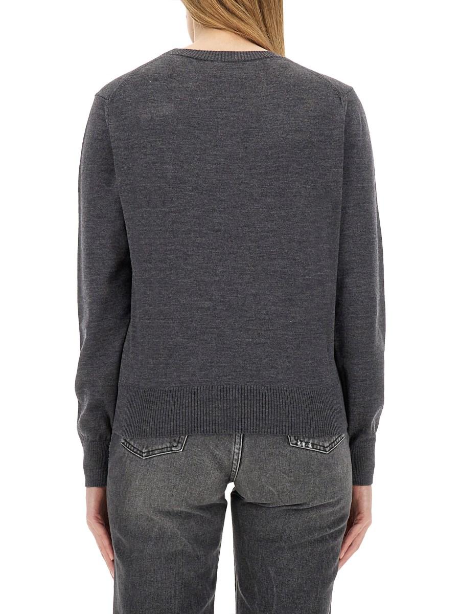 AMI PARIS MAGLIA IN LANA CON LOGO
