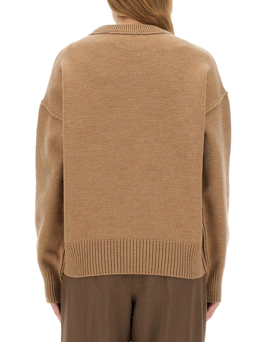 AMI PARIS MAGLIA IN LANA CON RICAMO LOGO