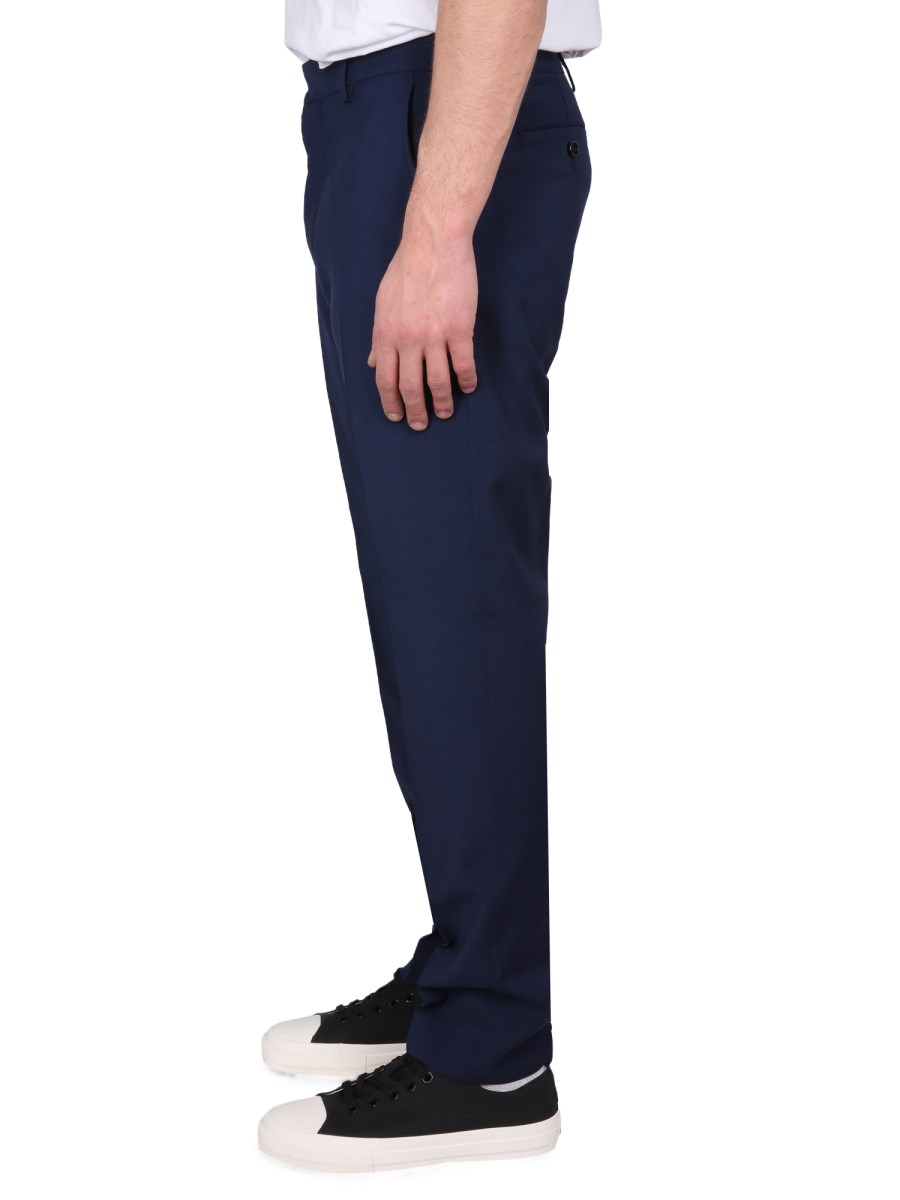 AMI PARIS PANTALONE CIGARETTE FIT IN LANA VERGINE
