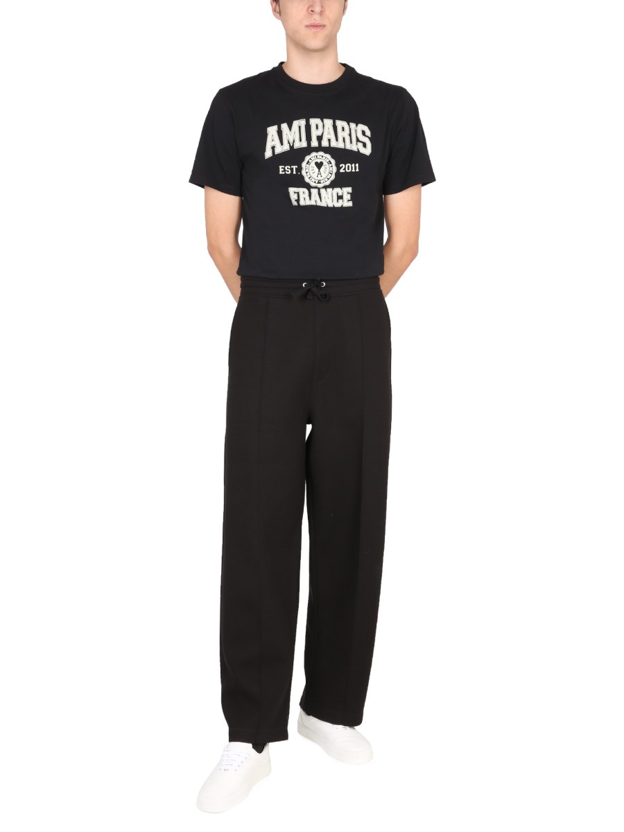 AMI PARIS PANTALONE CON RICAMO LOGO