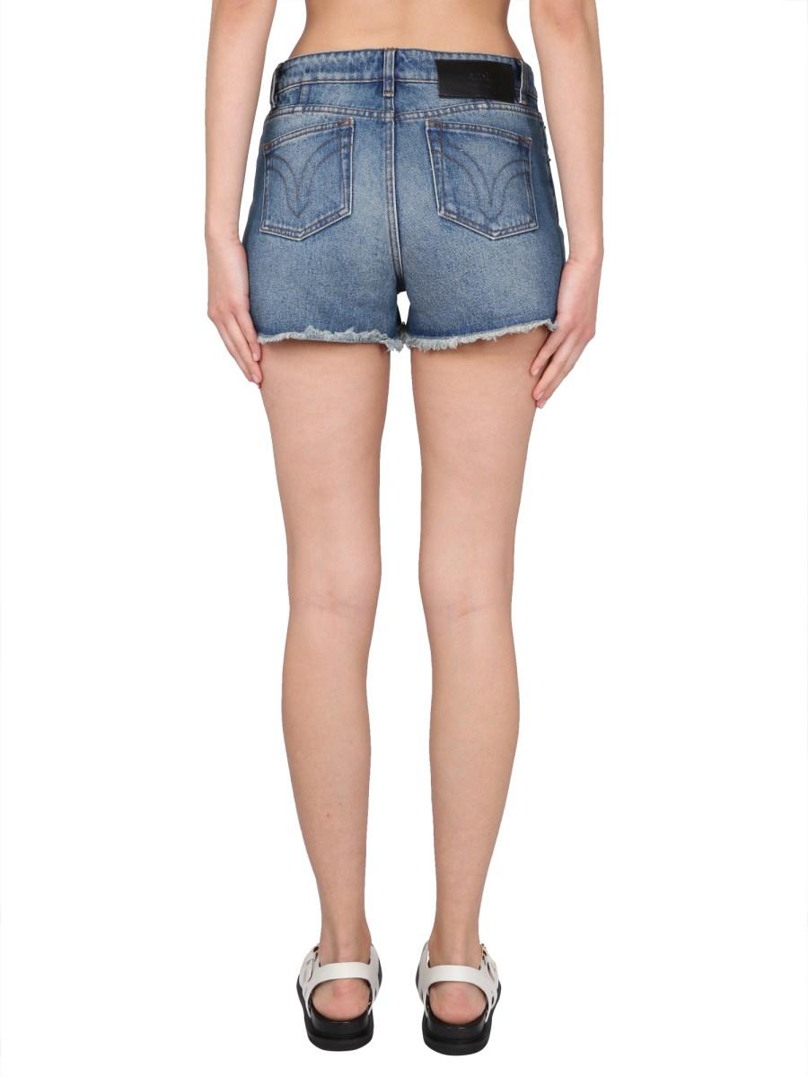 AMI PARIS SHORTS IN DENIM DI COTONE