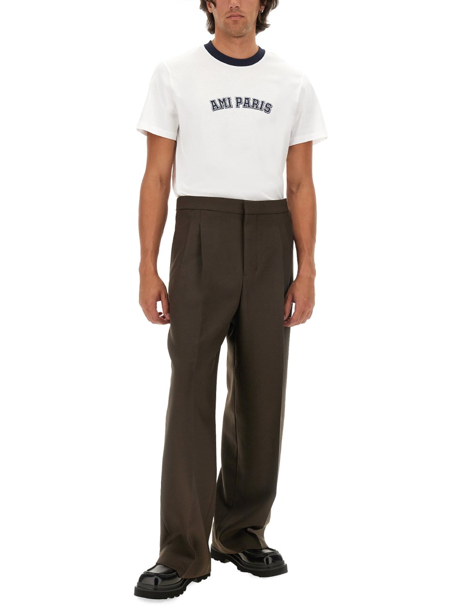 AMI PARIS T-SHIRT IN COTONE CON LOGO
