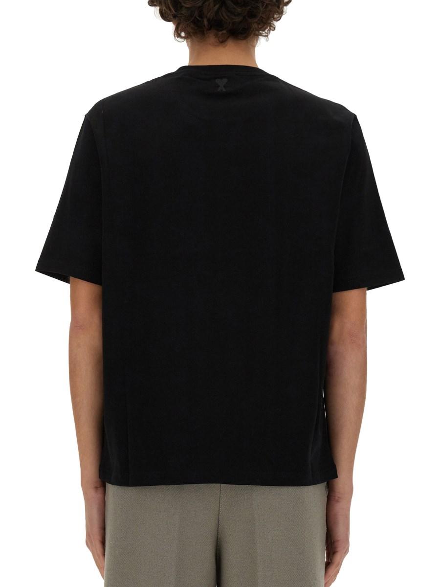 AMI PARIS T-SHIRT IN JERSEY DI COTONE CON LOGO