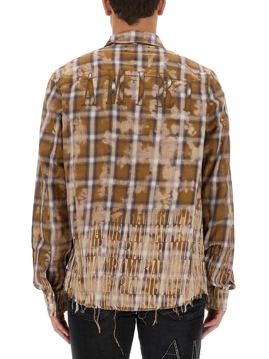 AMIRI CAMICIA REGULAR FIT IN FLANELLA