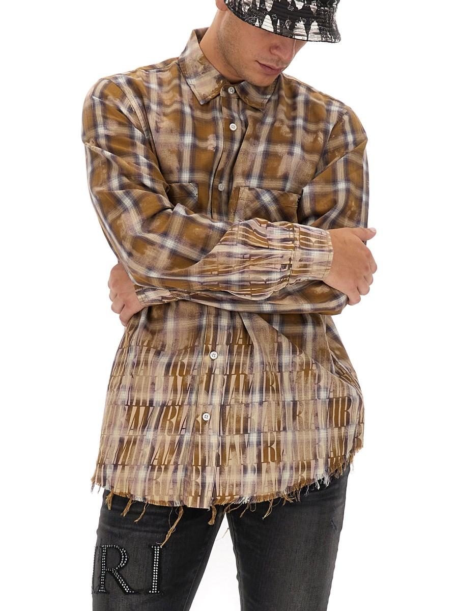 AMIRI CAMICIA REGULAR FIT IN FLANELLA