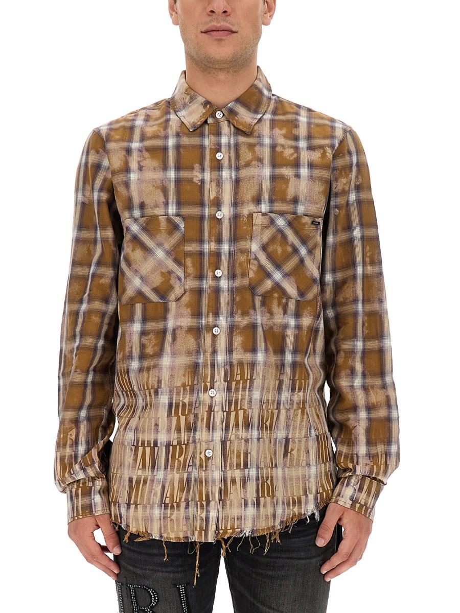 AMIRI CAMICIA REGULAR FIT IN FLANELLA