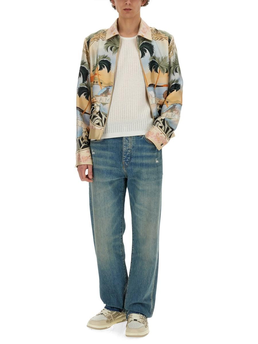 AMIRI GIACCA IN TWILL DI SETA