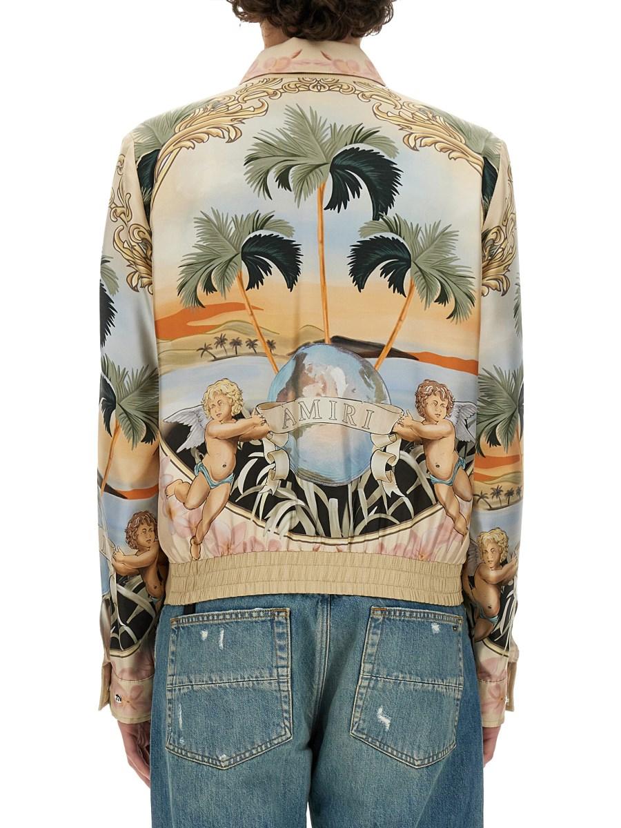 AMIRI GIACCA IN TWILL DI SETA