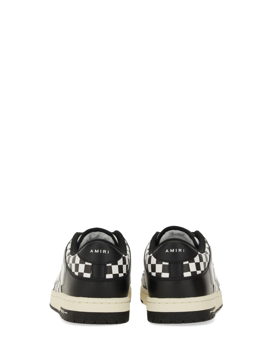 AMIRI SNEAKER SKEL IN PELLE CON MOTIVO CHECK