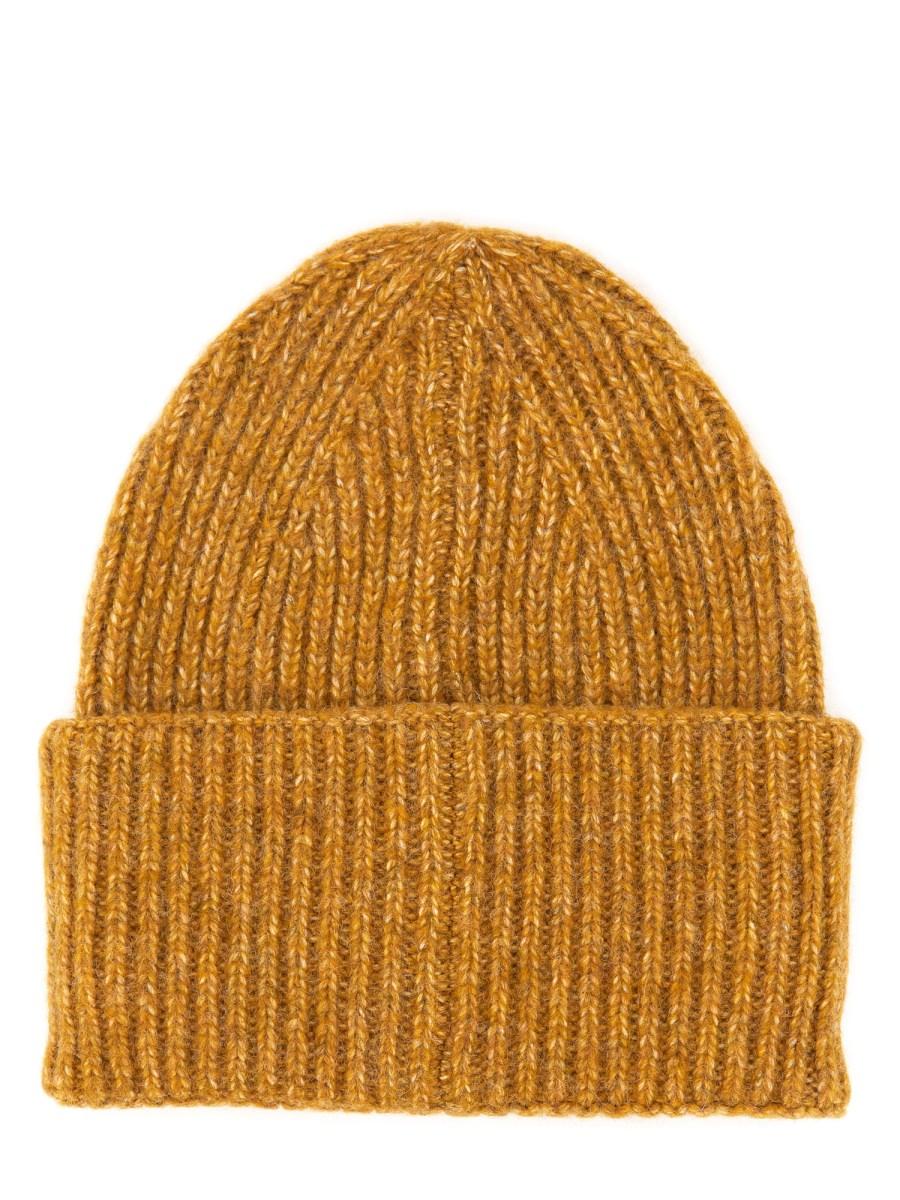 AMISH CAPPELLO BEANIE IN MISTO LANA CON LOGO