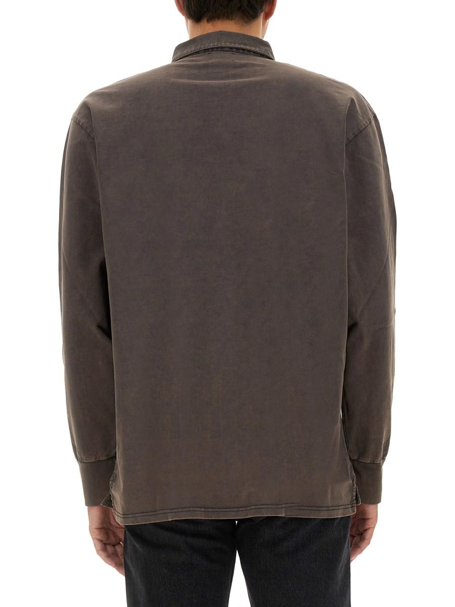 AMISH POLO IN COTONE CON LOGO