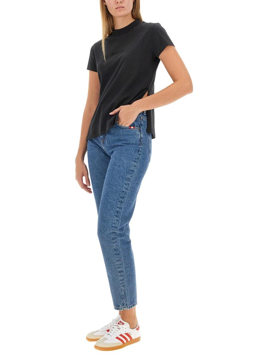AMISH T-SHIRT IN JERSEY DI COTONE CON LOGO