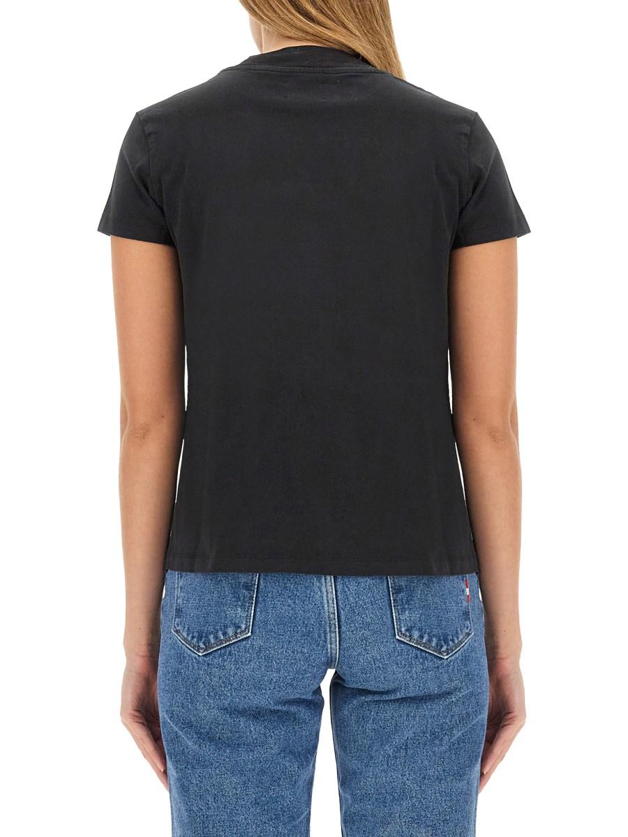 AMISH T-SHIRT IN JERSEY DI COTONE CON LOGO