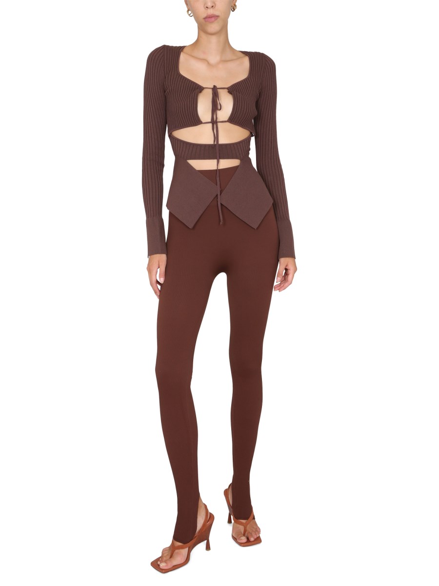 ANDREADAMO TOP A COSTE CON DETTAGLI CUT-OUT