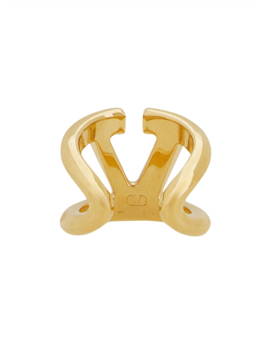 VALENTINO GARAVANI ANELLO VLOGO SIGNATURE IN METALLO
