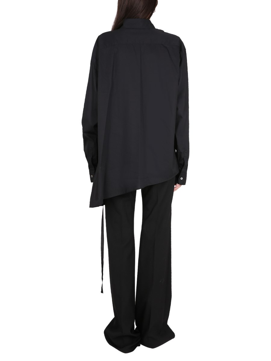 ANN DEMEULEMEESTER CAMICIA ASIMMETRICA IN COTONE
