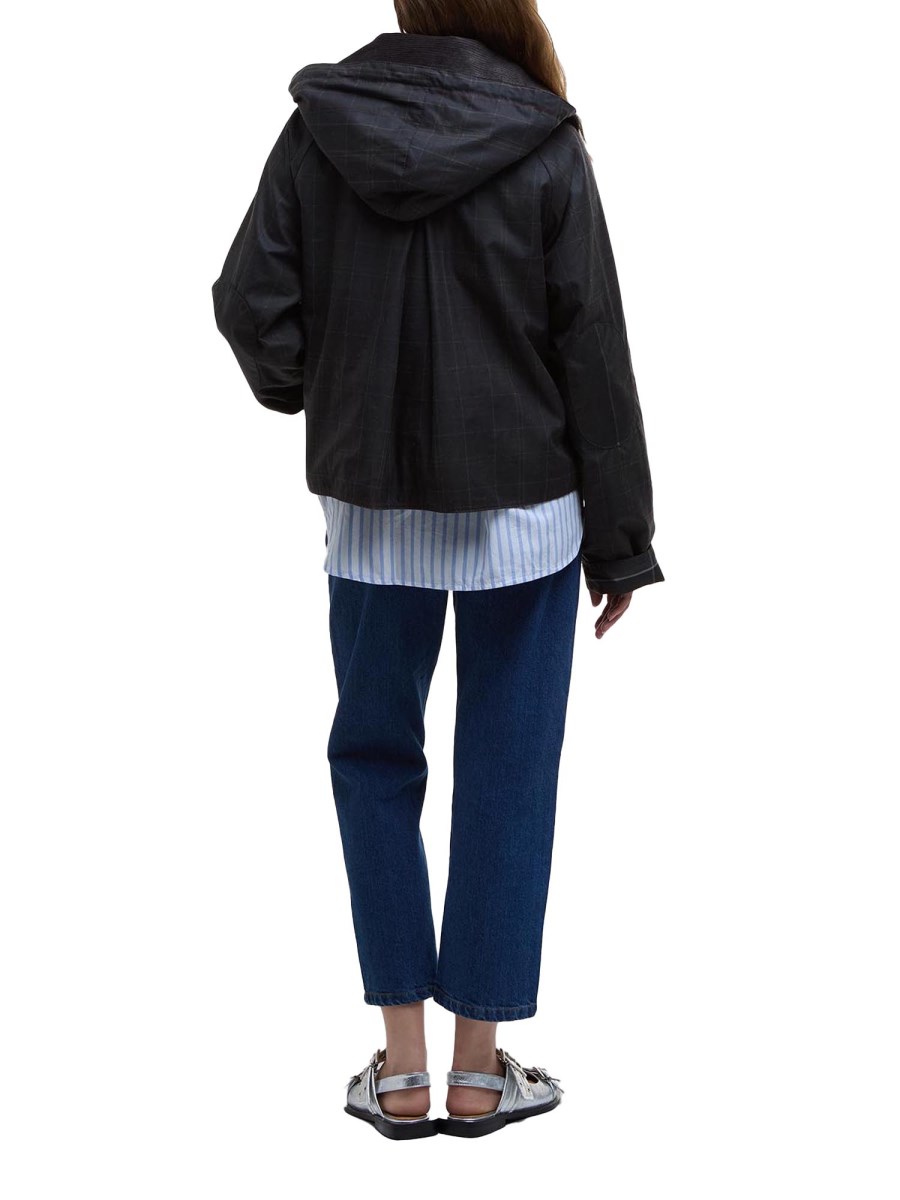 BARBOUR X GANNI ANORAK SMOCK BARBOUR X GANNI IN COTONE CERATO