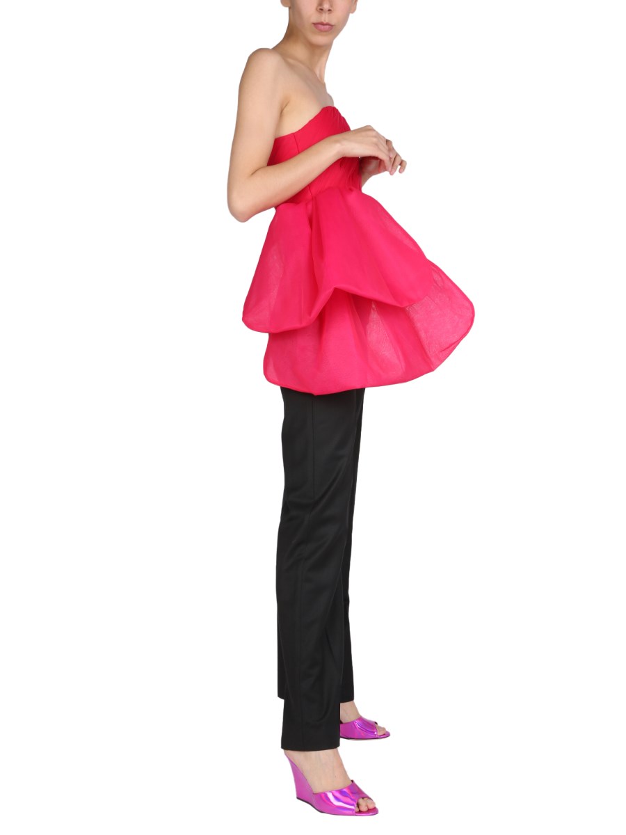 ANOUKI TOP IN ACETATO CON FIOCCO