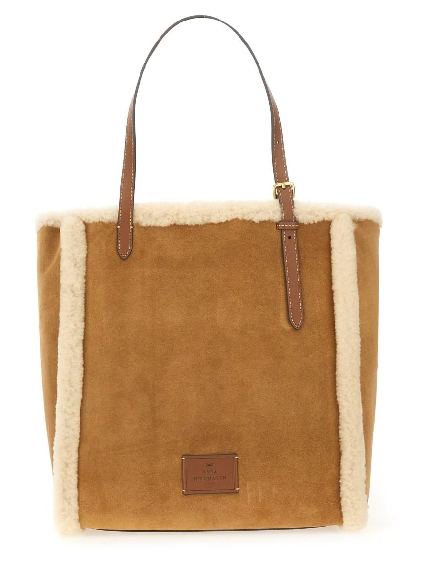 ANYA HINDMARCH BORSA TOTE EYES SMALL IN SHEARLING