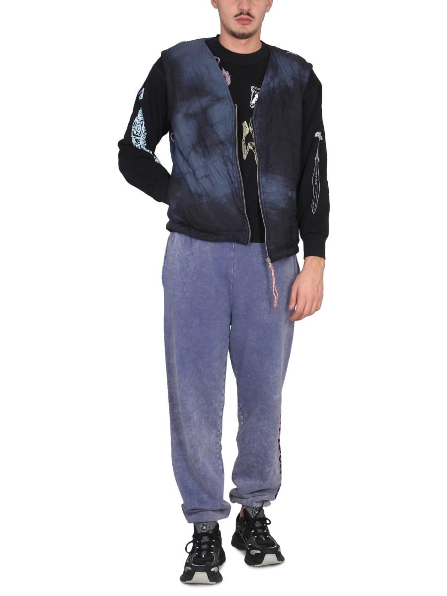 ARIES GILET CON SCOLLO A V CON MOTIVO TIE DYE