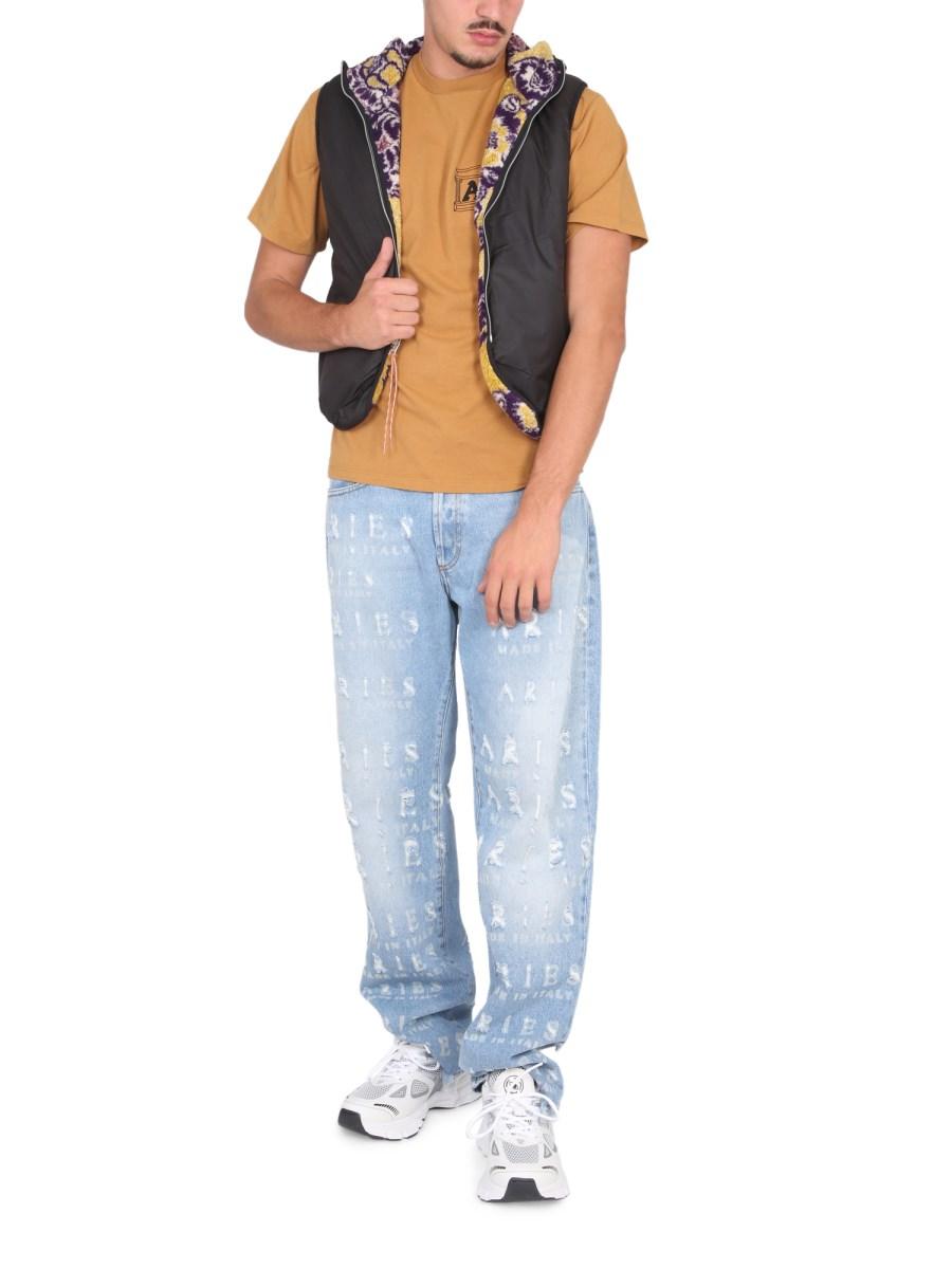 ARIES GILET IN PILE FLEUR