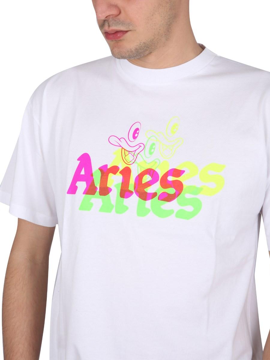 ARIES T-SHIRT TRIPPY AYE DUCK IN COTONE