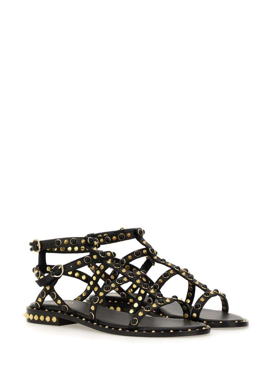 ASH SANDALO IN PELLE CON BORCHIE