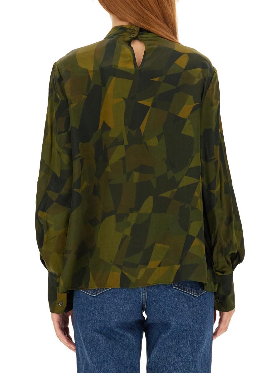 ASPESI BLUSA IN CREPE CON STAMPA