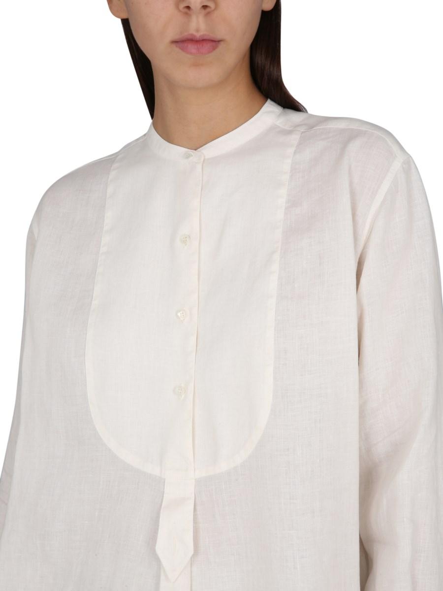 ASPESI CAMICIA A TUNICA IN TWILL DI LINO