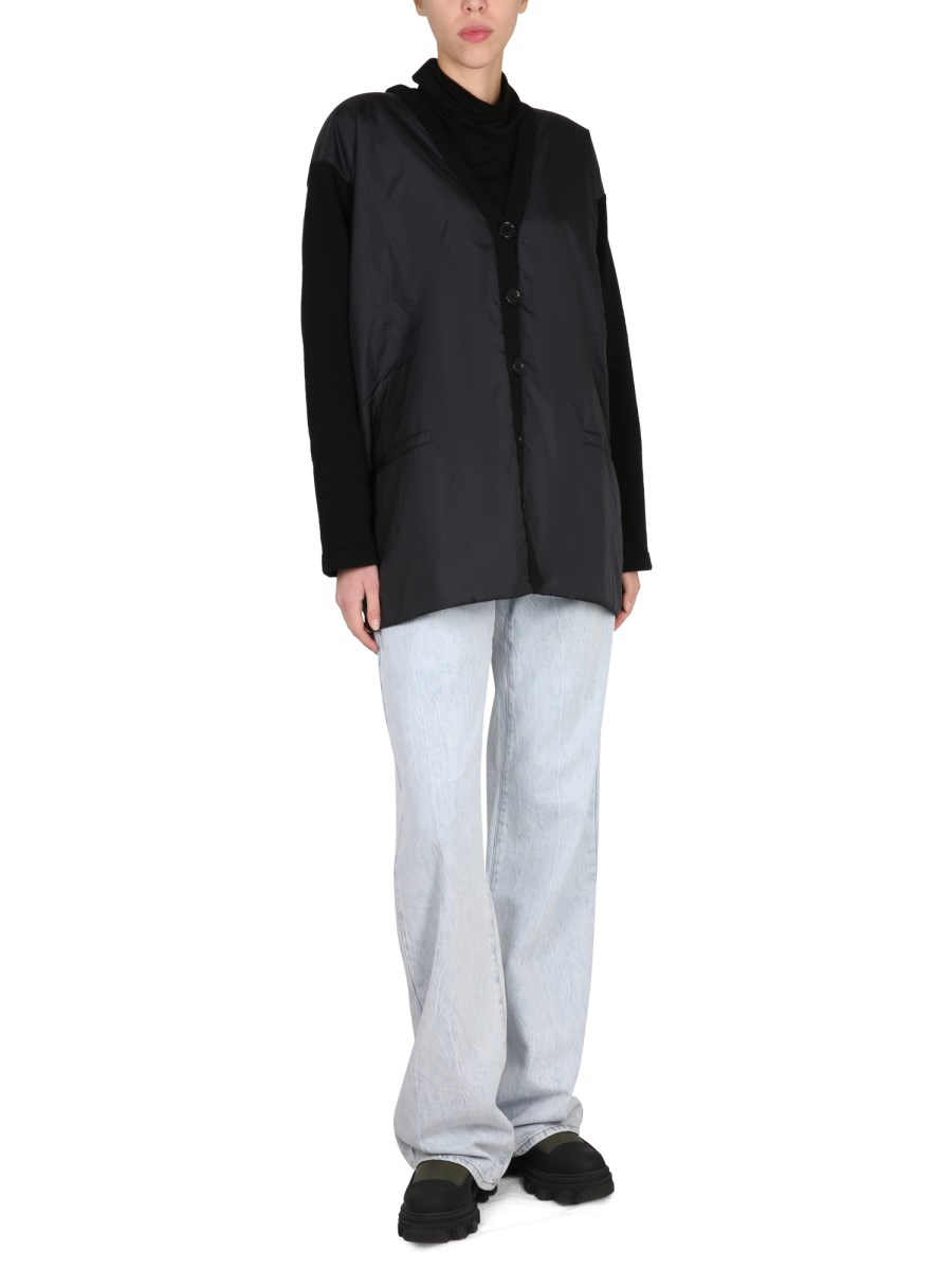 ASPESI CARDIGAN IN LANA CON SCOLLO A V