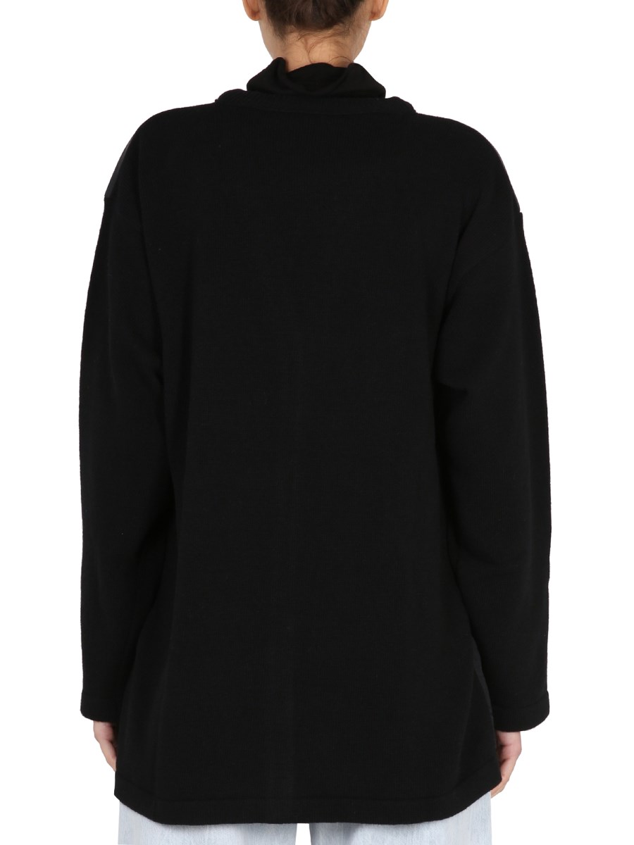 ASPESI CARDIGAN IN LANA CON SCOLLO A V