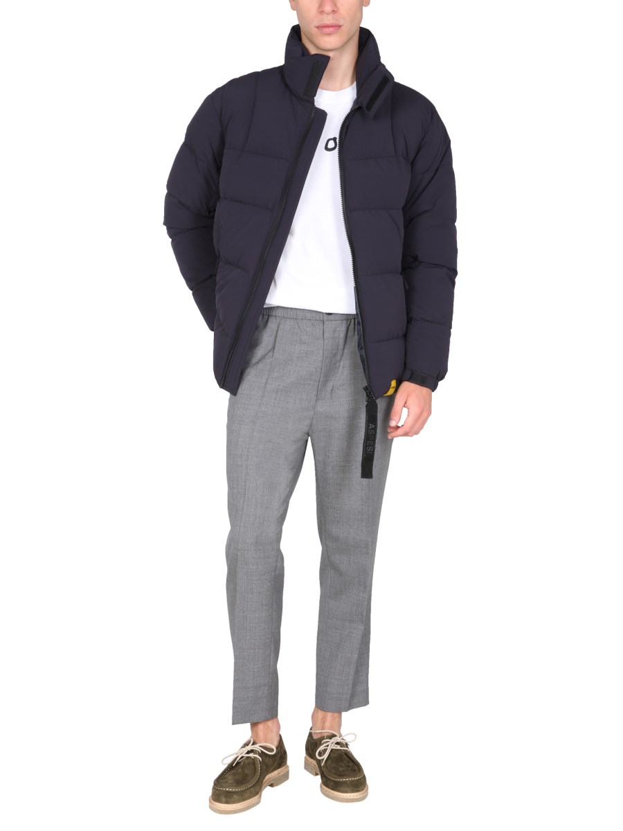 ASPESI PIUMINO IN MISTO NYLON A COLLO ALTO