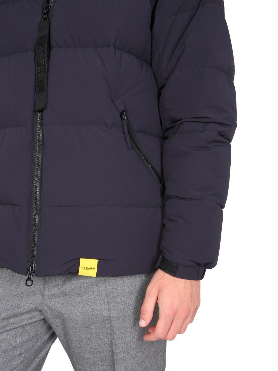 ASPESI PIUMINO IN MISTO NYLON A COLLO ALTO