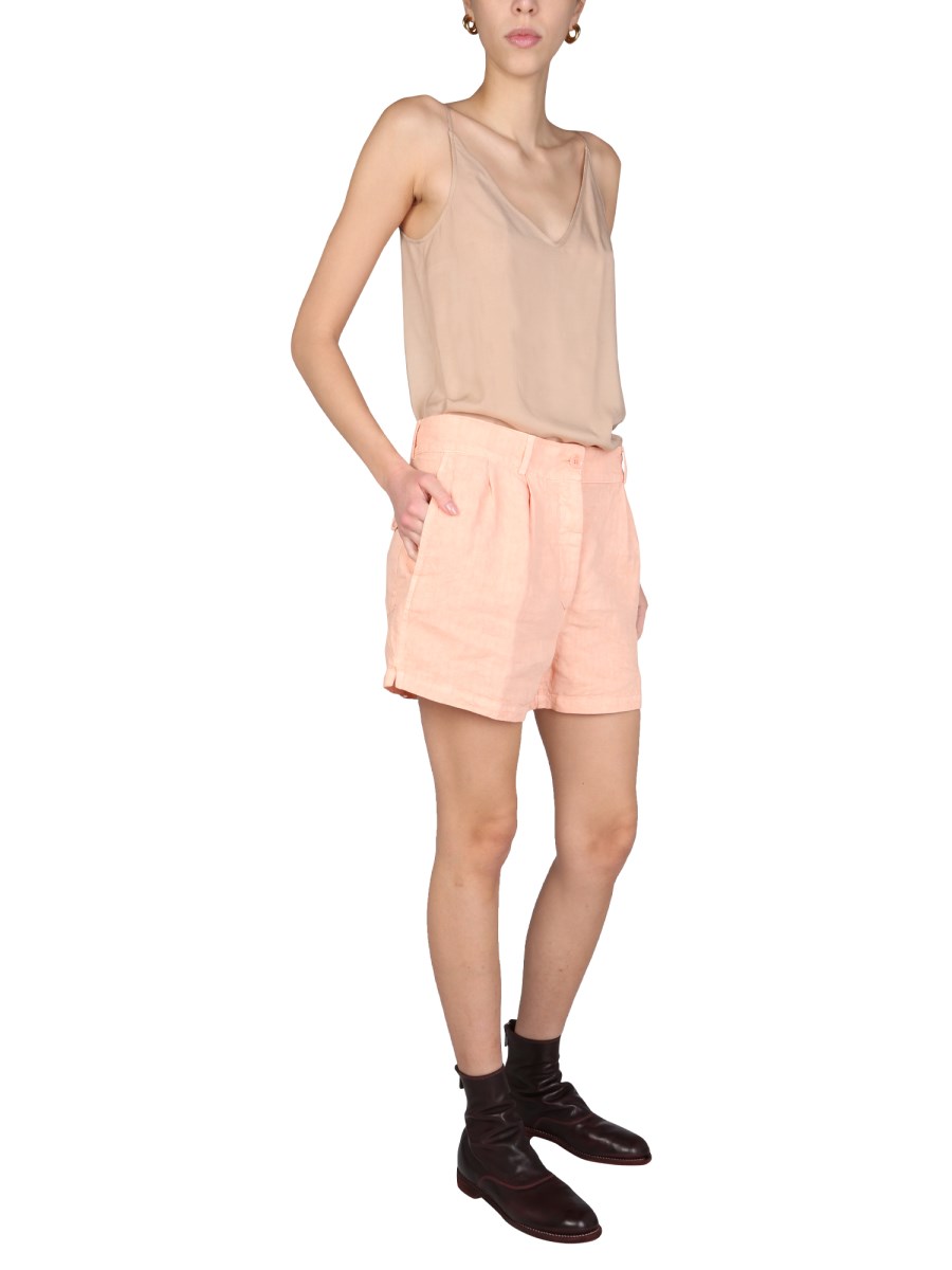 ASPESI SHORTS WIDE LEG IN LINO