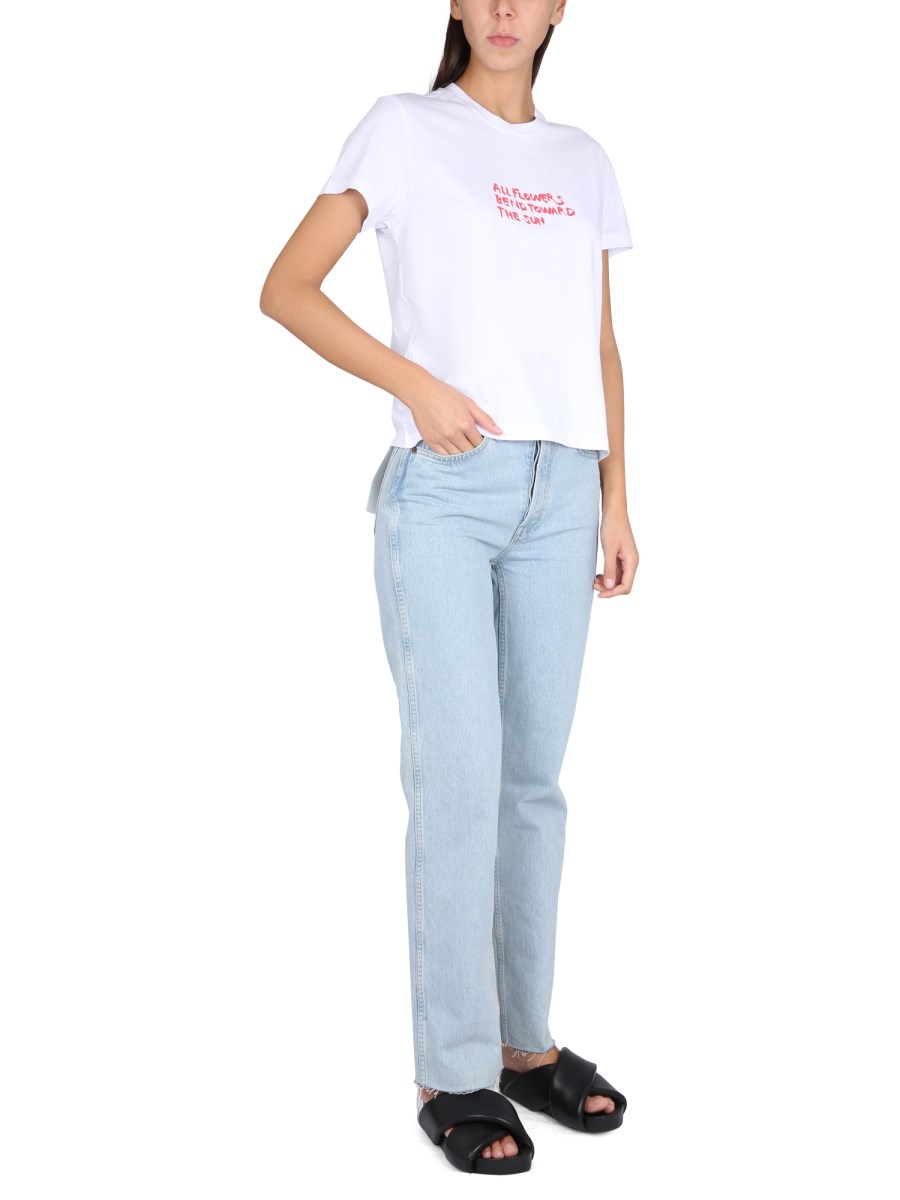 ASPESI T-SHIRT ALL FLOWERS IN COTONE