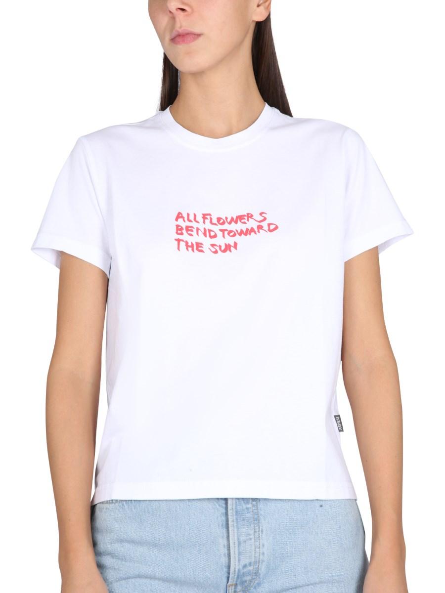 ASPESI T-SHIRT ALL FLOWERS IN COTONE
