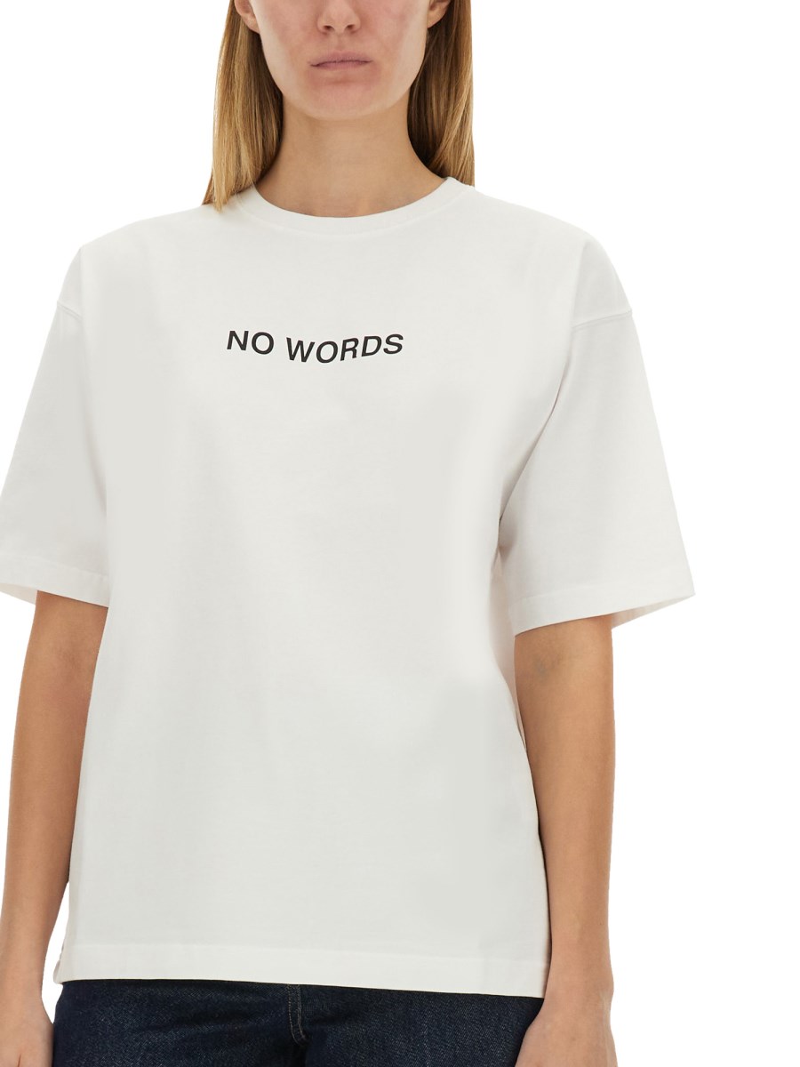 ASPESI T-SHIRT "NO WORDS" IN JERSEY DI COTONE