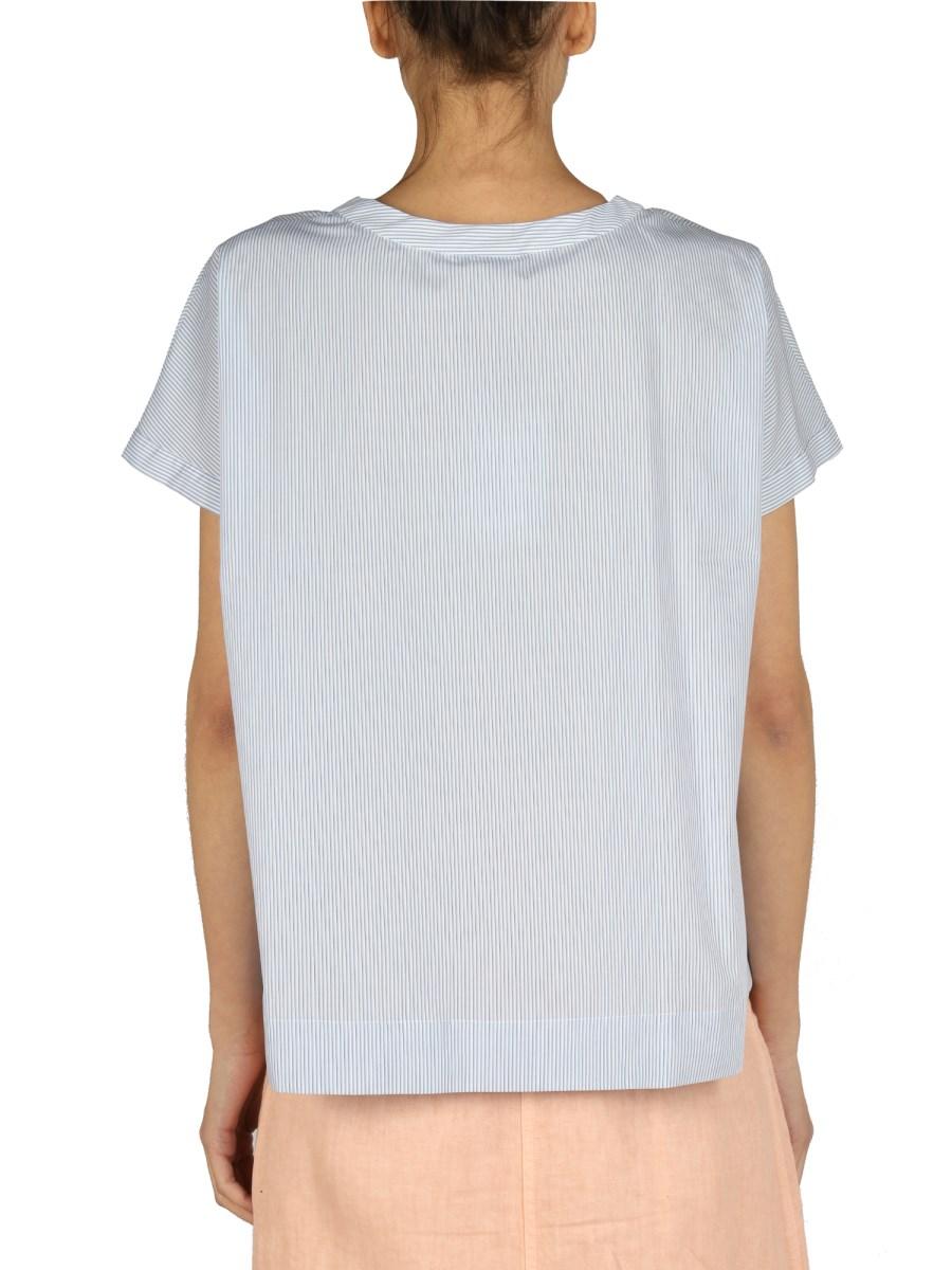 ASPESI TOP IN COTONE CON SCOLLO A V