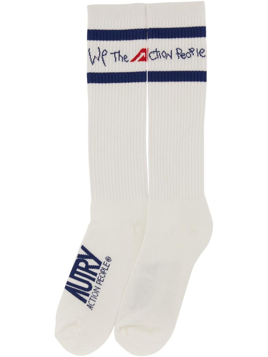 AUTRY CALZINO IN COTONE CON LOGO