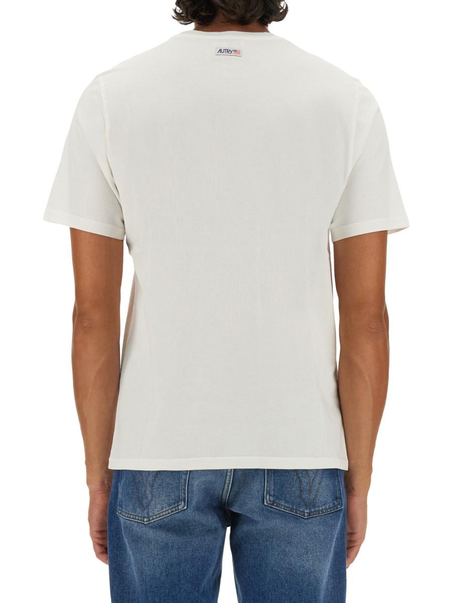 AUTRY T-SHIRT CON LOGO IN COTONE