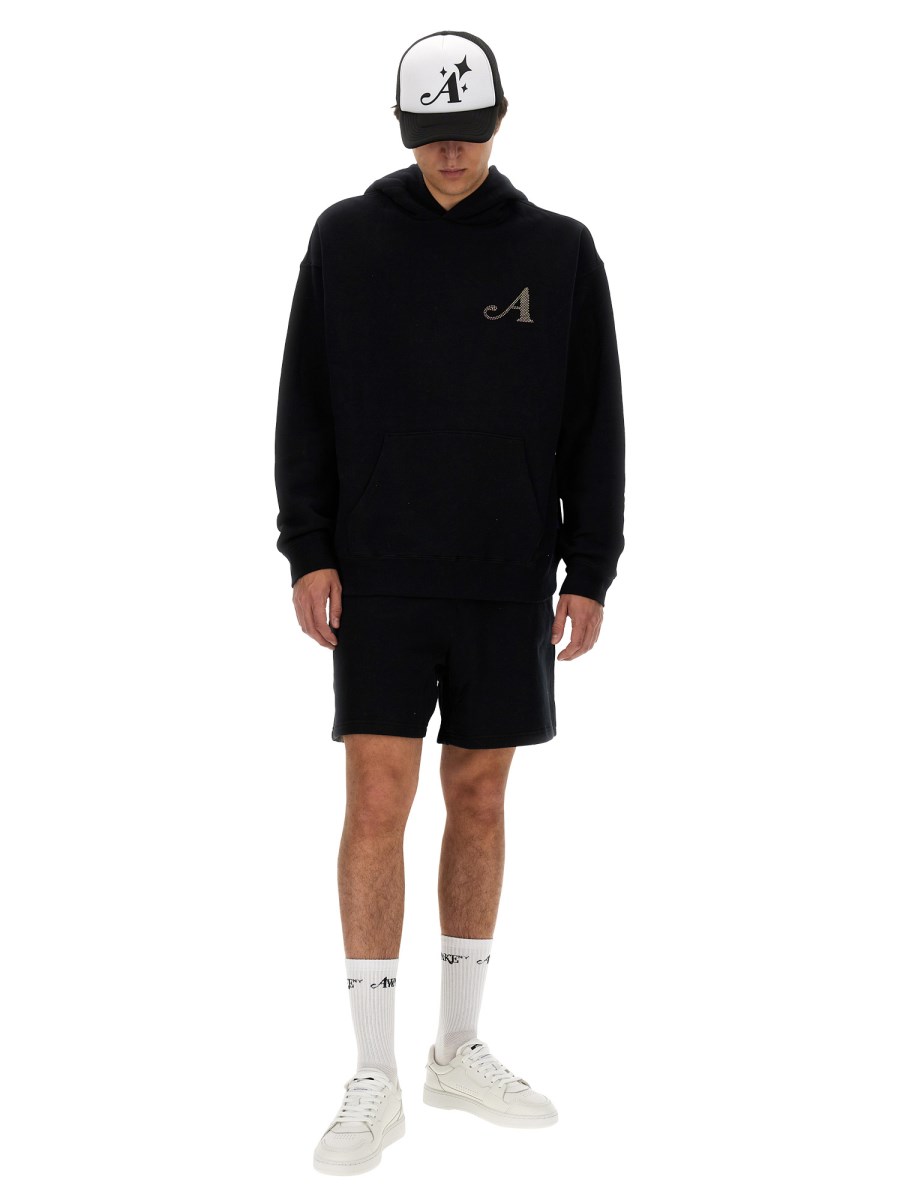 AWAKE NY FELPA "DICE RHINESTONE" IN COTONE