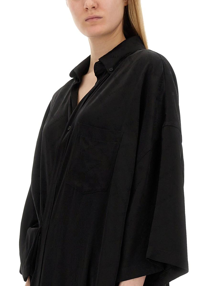 BALENCIAGA ABITO MIDI IN VISCOSA