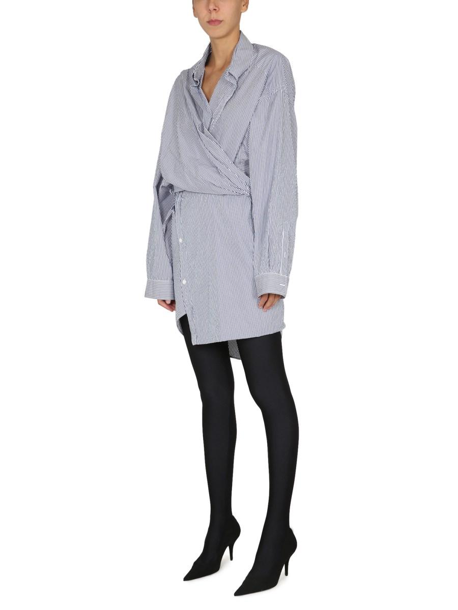 BALENCIAGA ABITO MINI IN MISTO COTONE