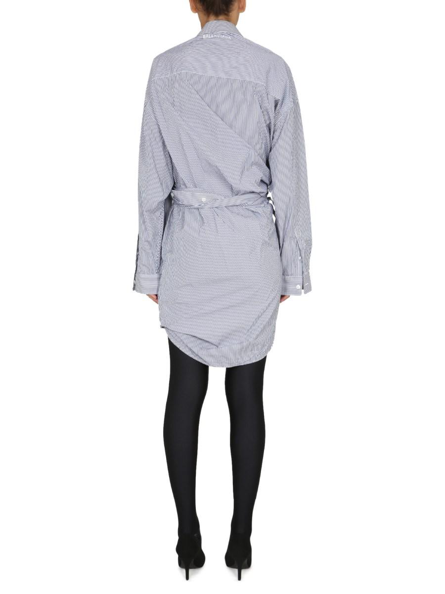 BALENCIAGA ABITO MINI IN MISTO COTONE