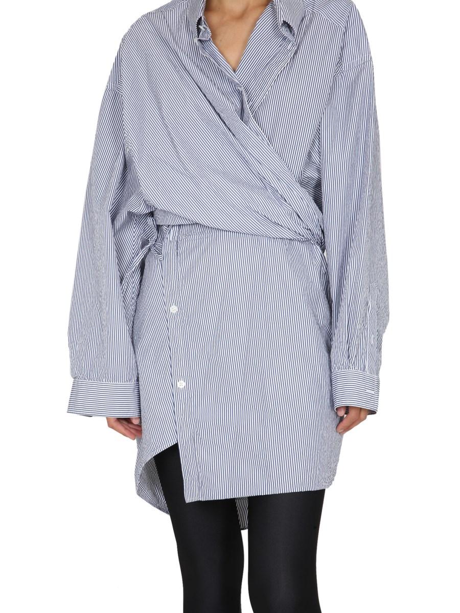 BALENCIAGA ABITO MINI IN MISTO COTONE