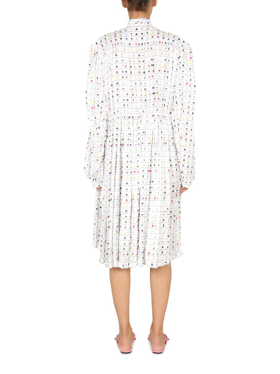 BALENCIAGA ABITO PAPER CRUSH FLORAL CON STAMPA